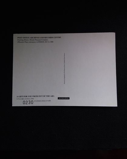 Great Britain Postcards : The Post Office Archives and Records Centre - Limited Edition Postcard - 1994