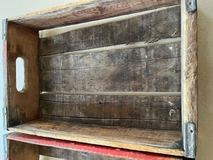 Coca Cola American 70's Wood Crates x2