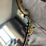 Baroque style vintage gold wall mirror. Size approx 20in x 29in. Image 6