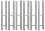 Fence Anchors 6 pcs Silver 10x6x60 cm Galvanised Steel