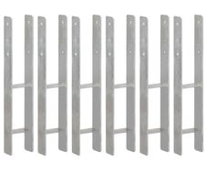 Fence Anchors 6 pcs Silver 10x6x60 cm Galvanised Steel