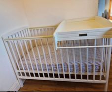 Cot, cot Top Changer and baby changing mat