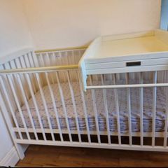 Cot, cot Top Changer and baby changing mat