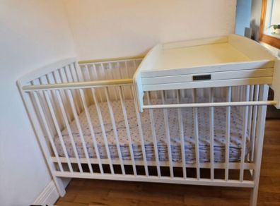 Cot, cot Top Changer and baby changing mat