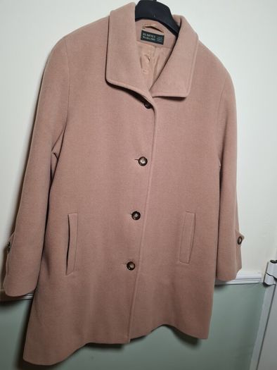 womens BLARNEY WOOLEN MILLS wool cashmere coat 3/4 lenght jacket brown tan camel Size UK 18 EU 44