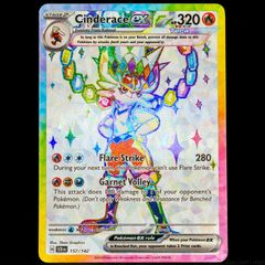 Cinderace EX 157/142 Full Art Ultra Rare Holo S&V Stellar Crown Pokemon Card