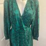 BNWT Primark Green Animal Print Wrap Midi Dress, Size UK14 EU42 Free post Image 3