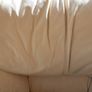 Cream Italian Leather Armchair Image 3