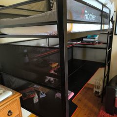 Bed with mattress