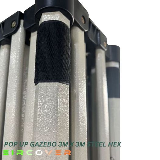 Heavy Duty Pop Up Gazebo Steel 40mm Hex 3m x 3m