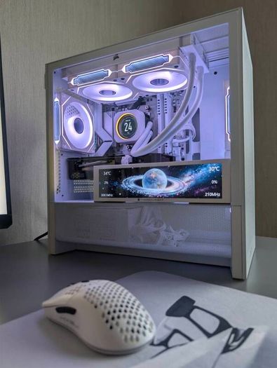 High Quality Gaming PC | AM5 | DDR5 32GB | Corsair AIO LCD | TR 9" Custom Display | NZXT | Asus RTX