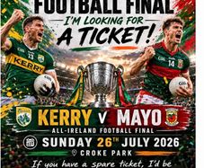 mayo kerry tickets wanted