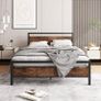 Double Bed Frame with Wooden Headboard Image 8