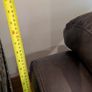 Dark brown leather armchair Image 6