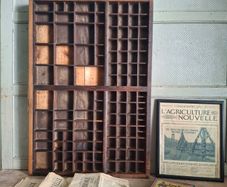 Antique French Printer Tray