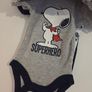 0-3m, With Tags 4 Peanut Snoopy Bodysuits - 100% Organic Cotton Image 3