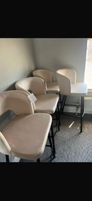 4 x Cream Dusty pink Velvet Bar Stools Excellent Condition