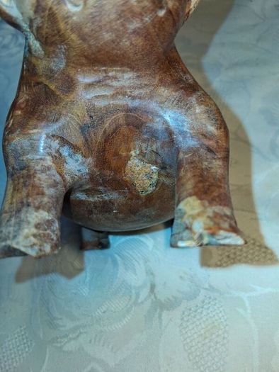 Hardwood Handcarved Pig