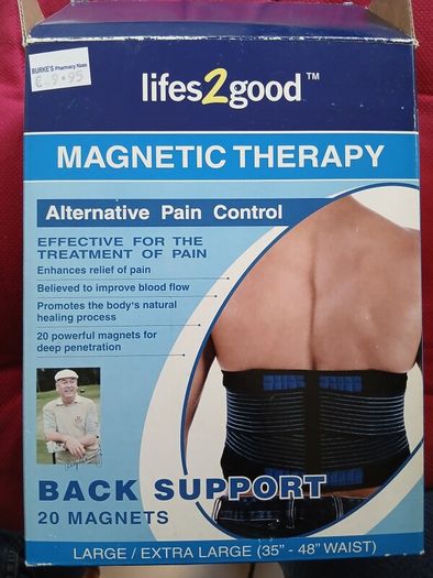 Magnetic therapy belt (35" - 48" WAIST) for back pain