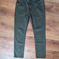 MS Mens Slim Fit Stretch Cotton Chinos - Deep Forest Green (W30 / L29)