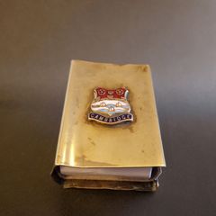 Vintage 1950s "Peerage" Brass Cambridge Crested Matchbox Sleeve
