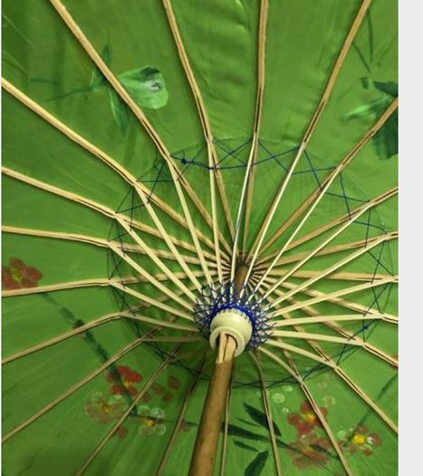 Wooden handle oil paper umbrella