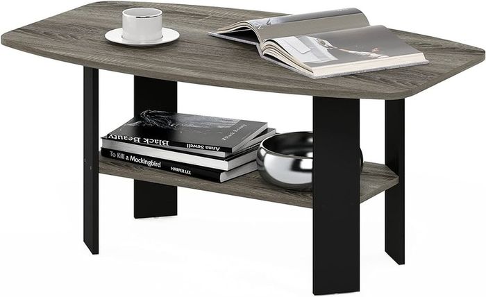 FREE EXPRESS SHIPPING Simple Design Coffee Table, Side Table, French Oak/Black
