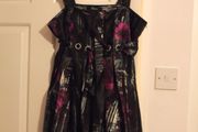 Heaven brand Pink and black floral design dress