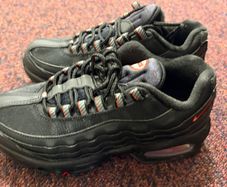 Nike Air Max 95 (Girls) BB Leather Black / Smoke Grey UK 4.5
