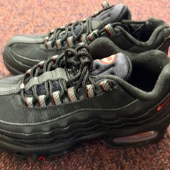 Nike Air Max 95 (Girls) BB Leather Black / Smoke Grey UK 4.5