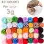 Needle Felting Starter Kit Including 40 Colours Wool Roving Set and Needle Felting Tool, Wool Painting Kit, Wool Felting Kit Image 3