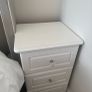 White sturdy bedside lockers x2 Image 2