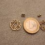 9ct celtic  circle gold stud earrings Image 2