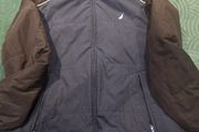 Warm nautical fleece lined Men's jacket size s navy and black