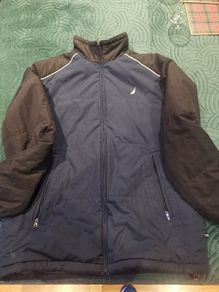 Warm nautical fleece lined Men's jacket size s navy and black