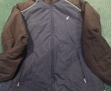 Warm nautical fleece lined Men's jacket size s navy and black