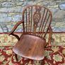 Late 19th Century elm and beech Windsor armchair. Image 3