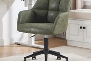 Office Chair PU Leather 360 Rotatable Height Adjustable Green
