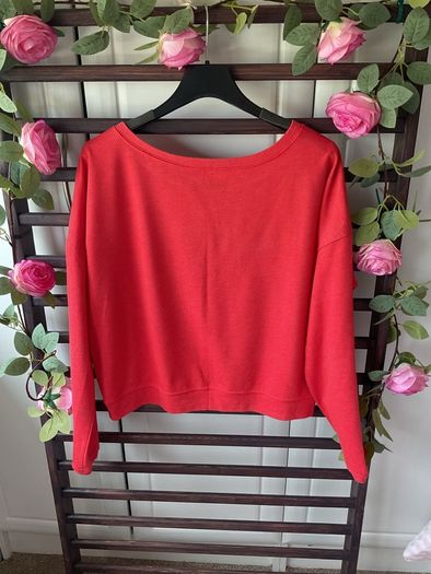 sweatshirt Coca Cola off shoulder red & white sweatshirt small