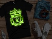 Liverpool t-shirt glow in the dark t-shirt liverpool glow in the dark logo shirt