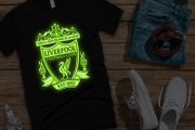 Liverpool t-shirt glow in the dark t-shirt liverpool glow in the dark logo shirt