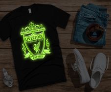 Liverpool t-shirt glow in the dark t-shirt liverpool glow in the dark logo shirt
