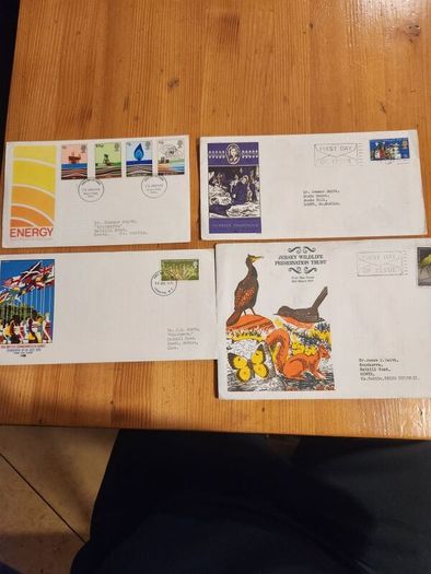 4 FIRST DAY COVERS. See photos.  In good condition.