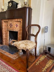 Antique French polished oak chair