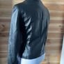 leather womens jacket black Outer Edge size 10 Image 7