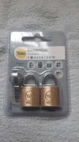 YALE Essential Standard Open Shackle Padlock 20mm 2 Pack