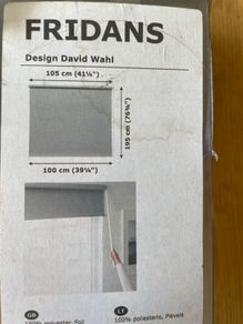 Brand new IKEA FRIDANS Blackout Roller Blind Grey 100 x 195 cm Never Used