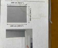 Brand new IKEA FRIDANS Blackout Roller Blind Grey 100 x 195 cm Never Used