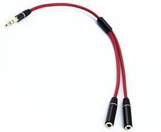 Y Splitter Cable 3.5 Mm 1 Male To 2 Dual Female Audio Cable For Earphone Headset Headphone MP3 MP4 Stereo Plug Adapter Jack Port