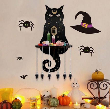 Witchy Cat House Decoration - nice gift + other designs available